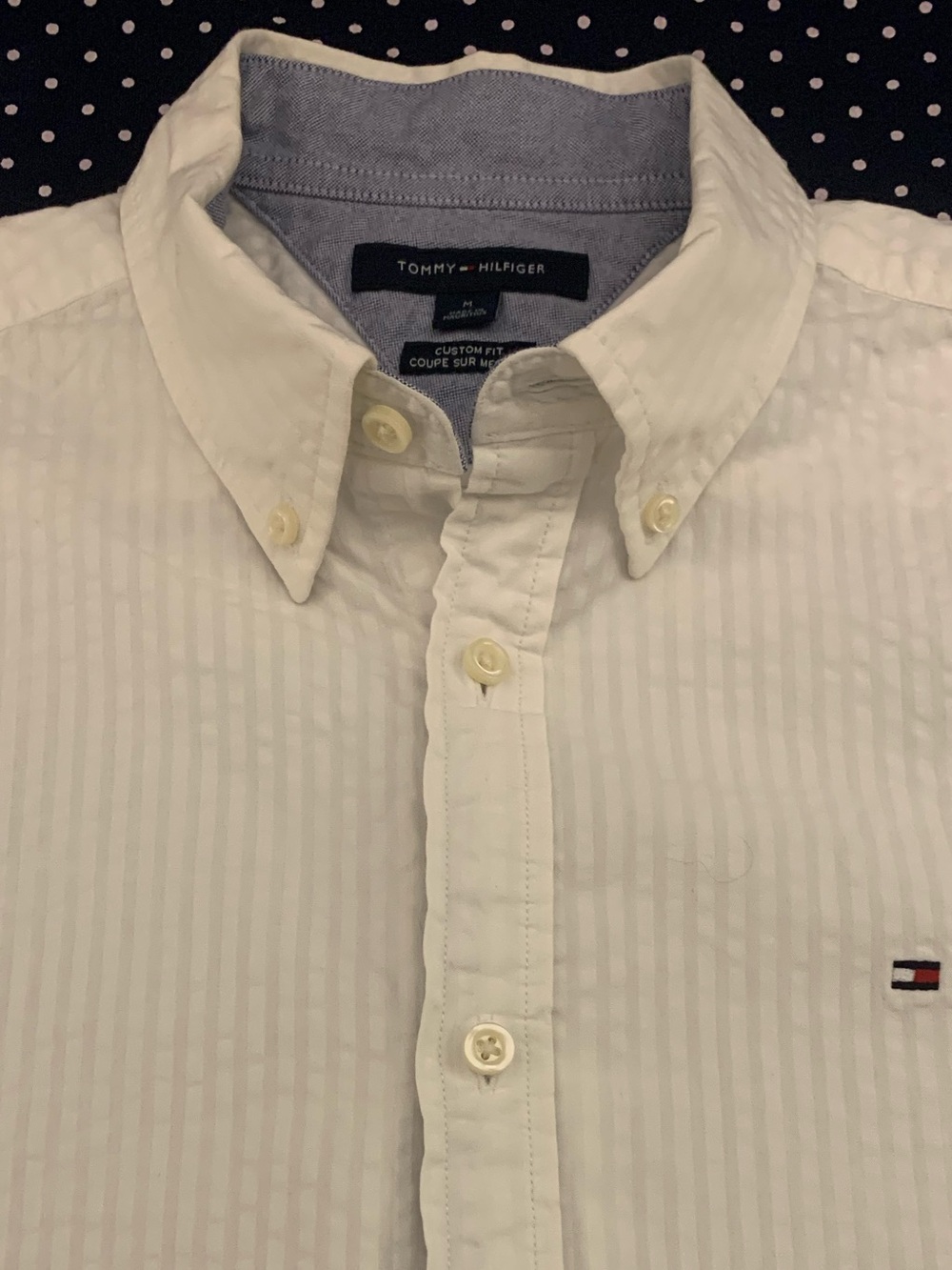 TOMMY HILFIGER SS Custom Fit Ribbed Cotton Shirt